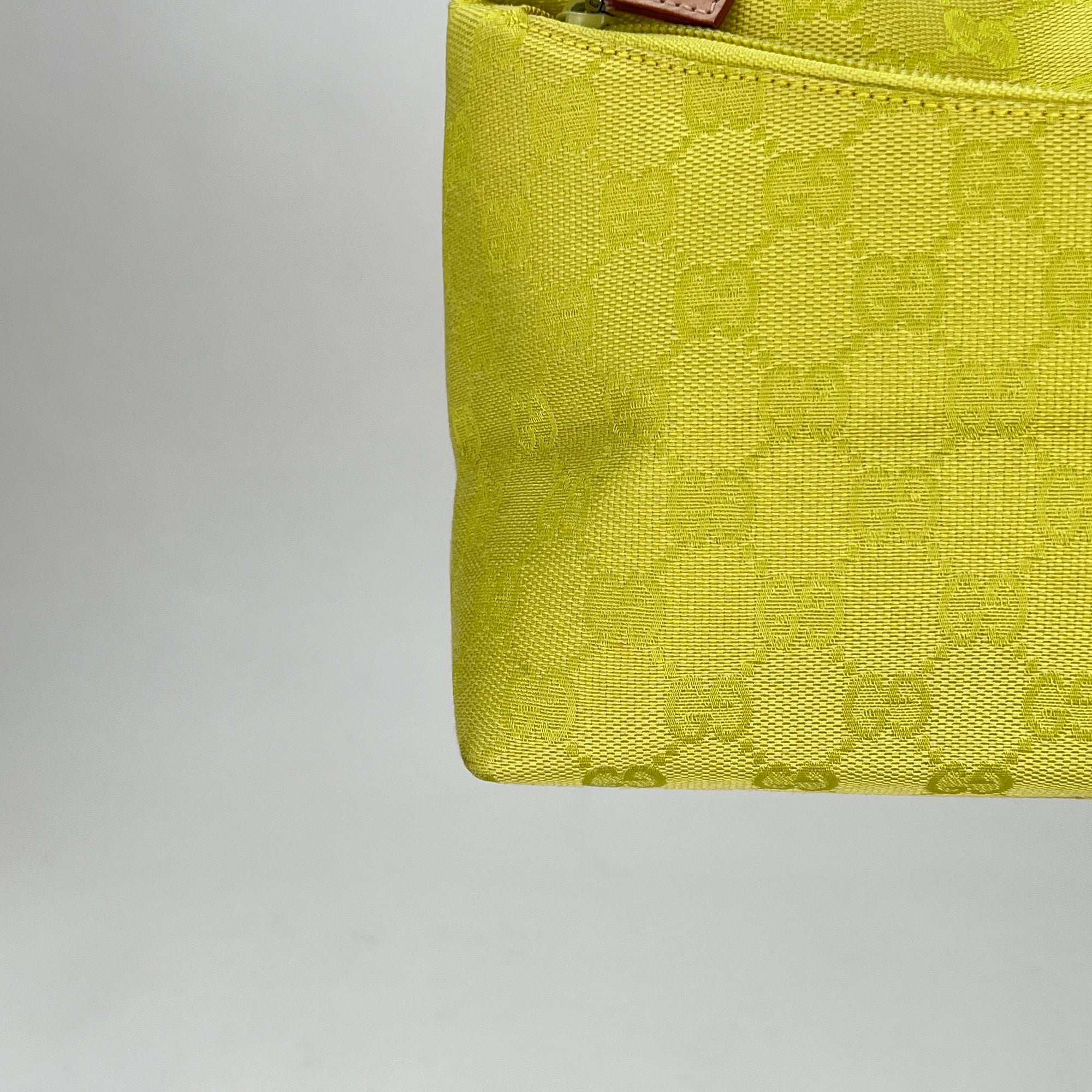 GG Hobo Yellow Shoulder Bag in Jacquard, Silver hardware