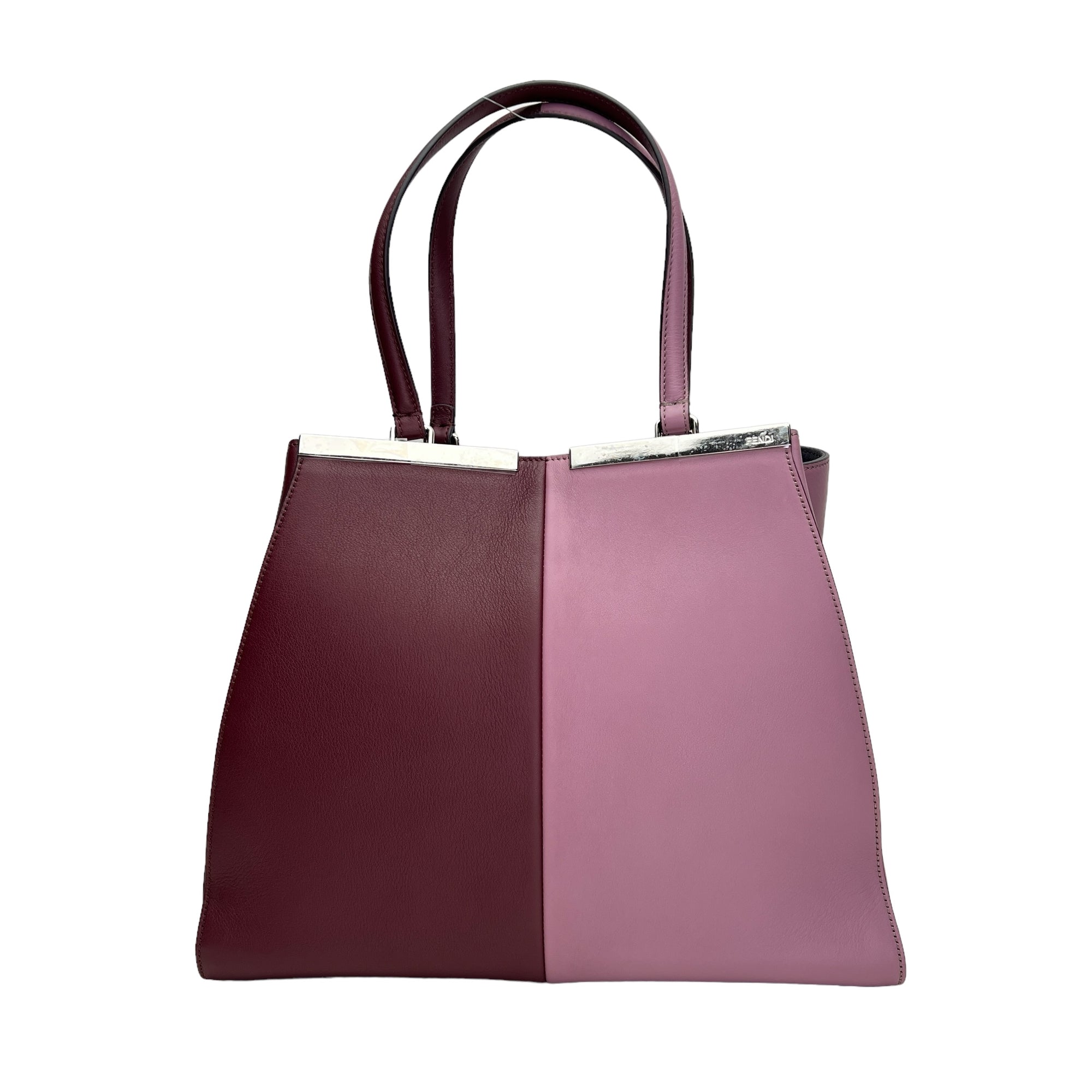 2Jours Medium Purple Top Handle Bag in Calfskin, Silver hardware