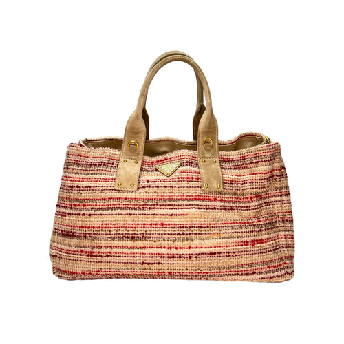 Canapa Large Multi-colour Tote Bag in Tweed, Gold hardware