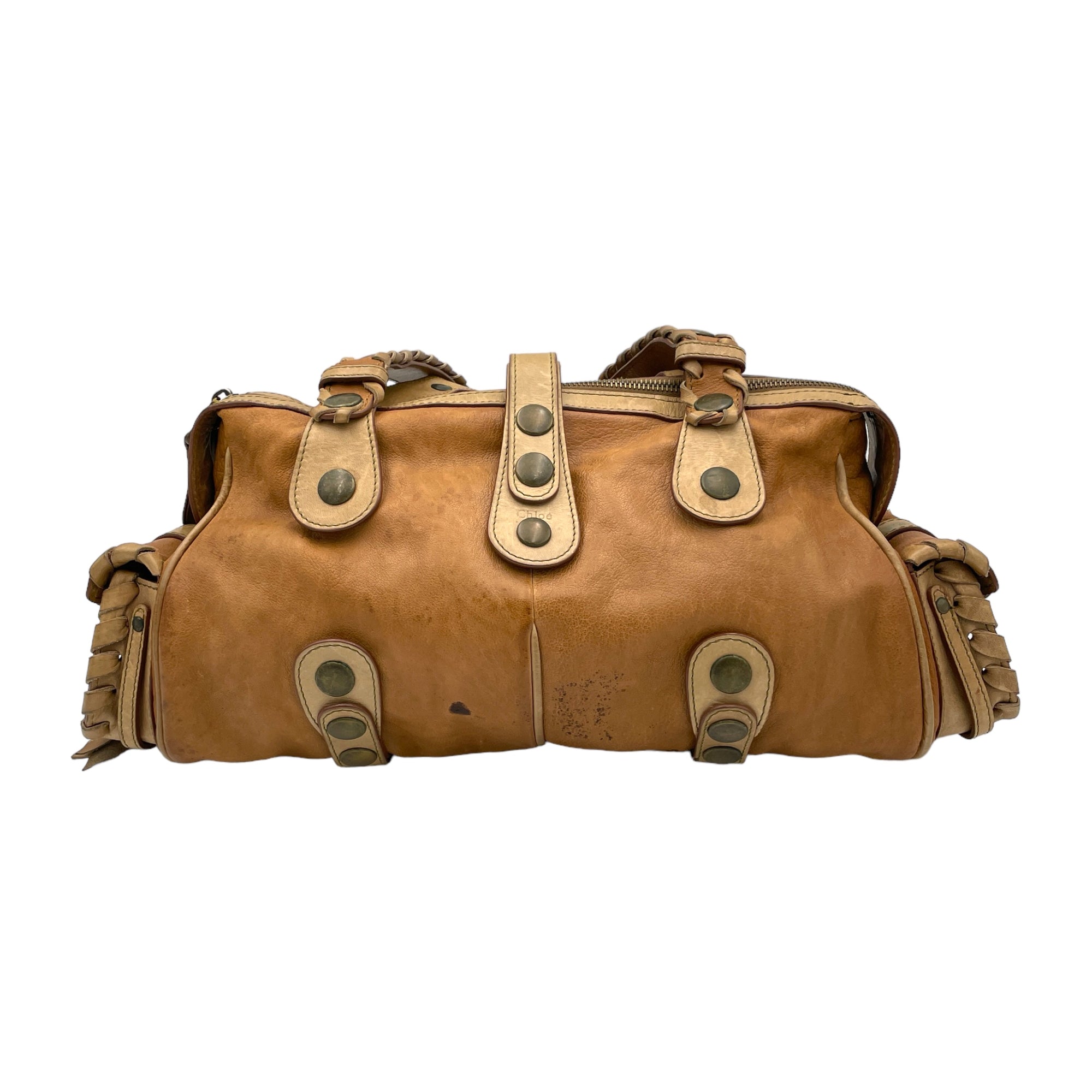 Silverado Shoulder bag Brown Shoulder Bag in Cowhide Leather, Antique Brass hardware