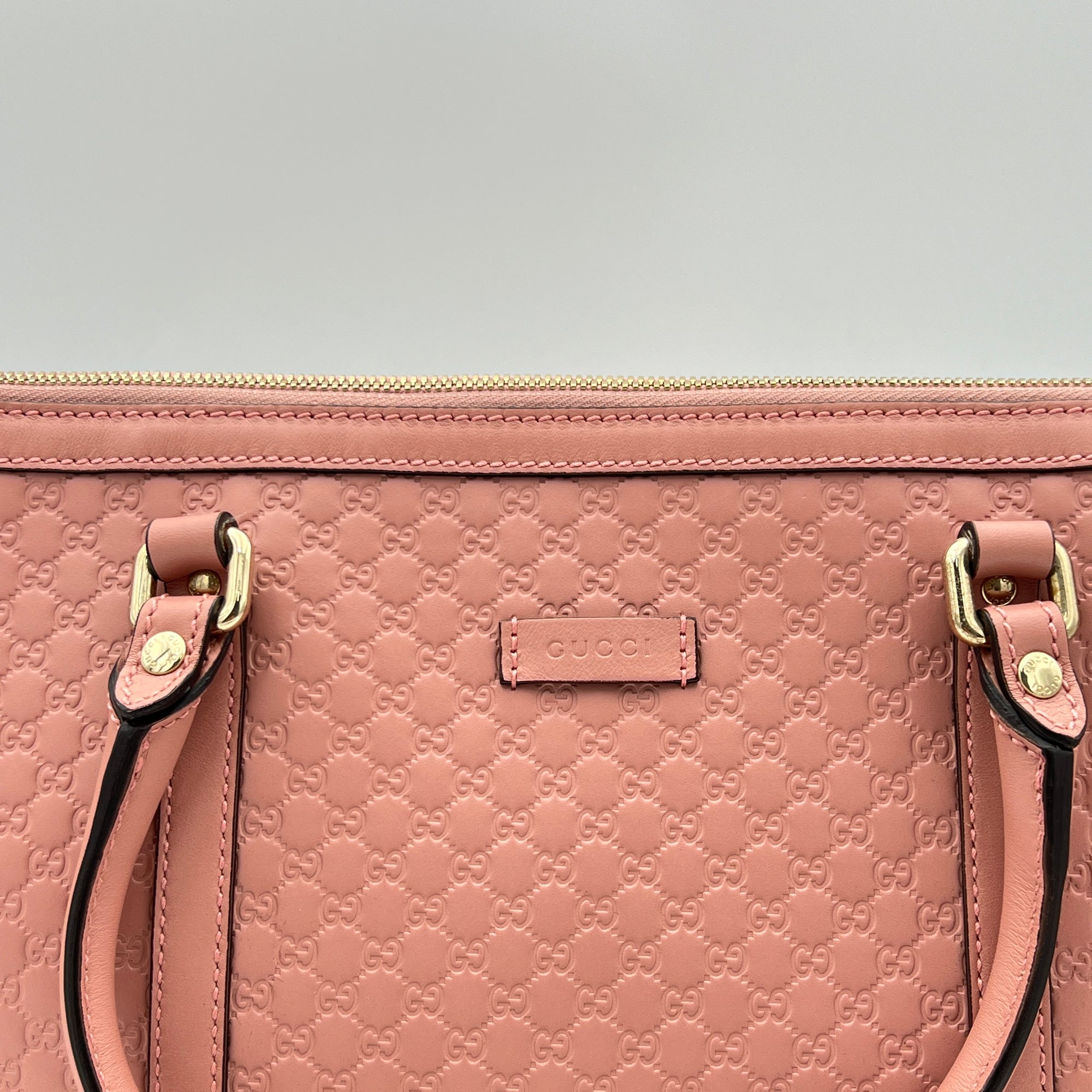 Guccissima Top Handle Bag Pink Top Handle Bag in Calfskin, Gold hardware