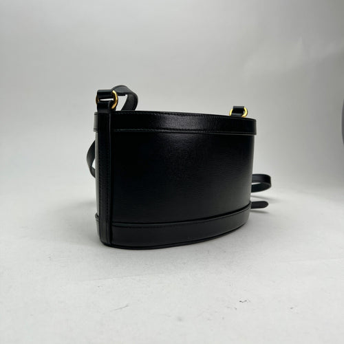 Horsebit 1955 Black Bucket Bag in Calfskin, Gold hardware