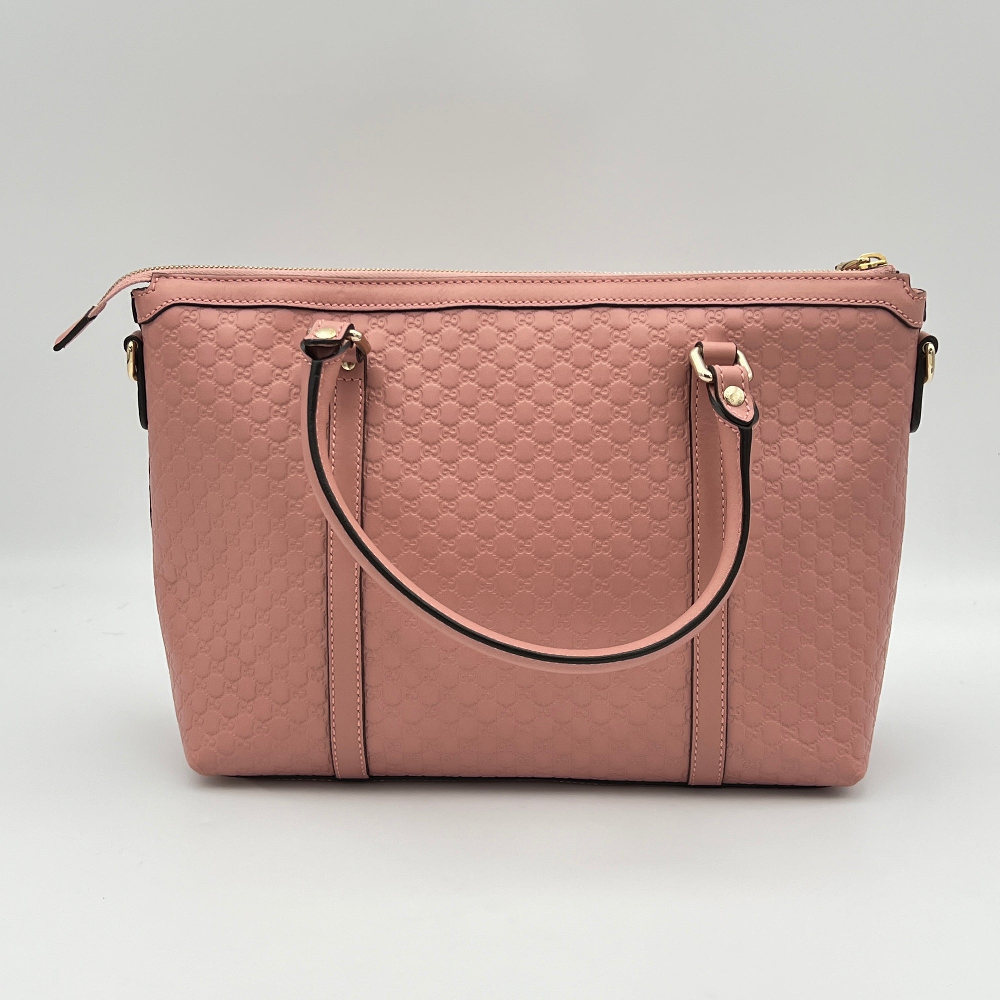 Guccissima Top Handle Bag Pink Top Handle Bag in Calfskin, Gold hardware