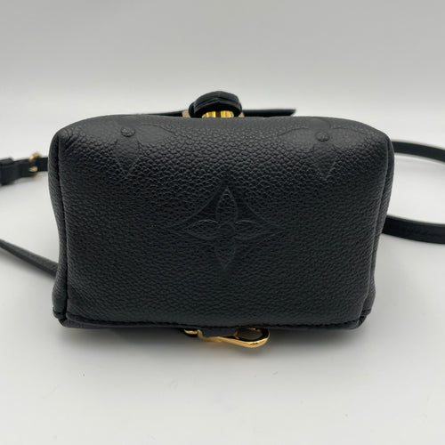 Tiny backpack Black Backpack in Monogram Empreinte Leather, Gold hardware