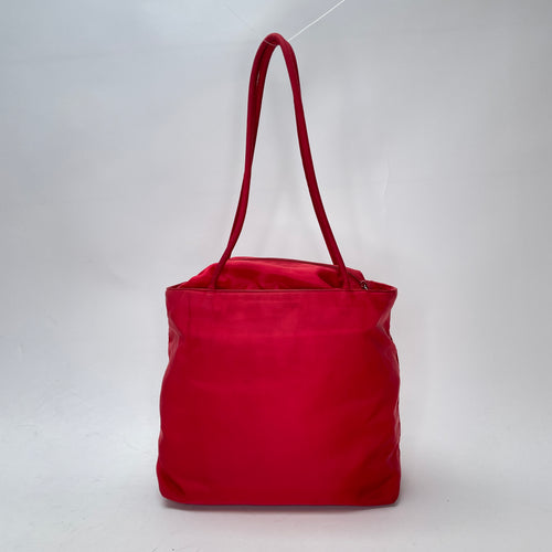 Vintage Logo Red Shoulder Bag in Nylon, Silver hardware