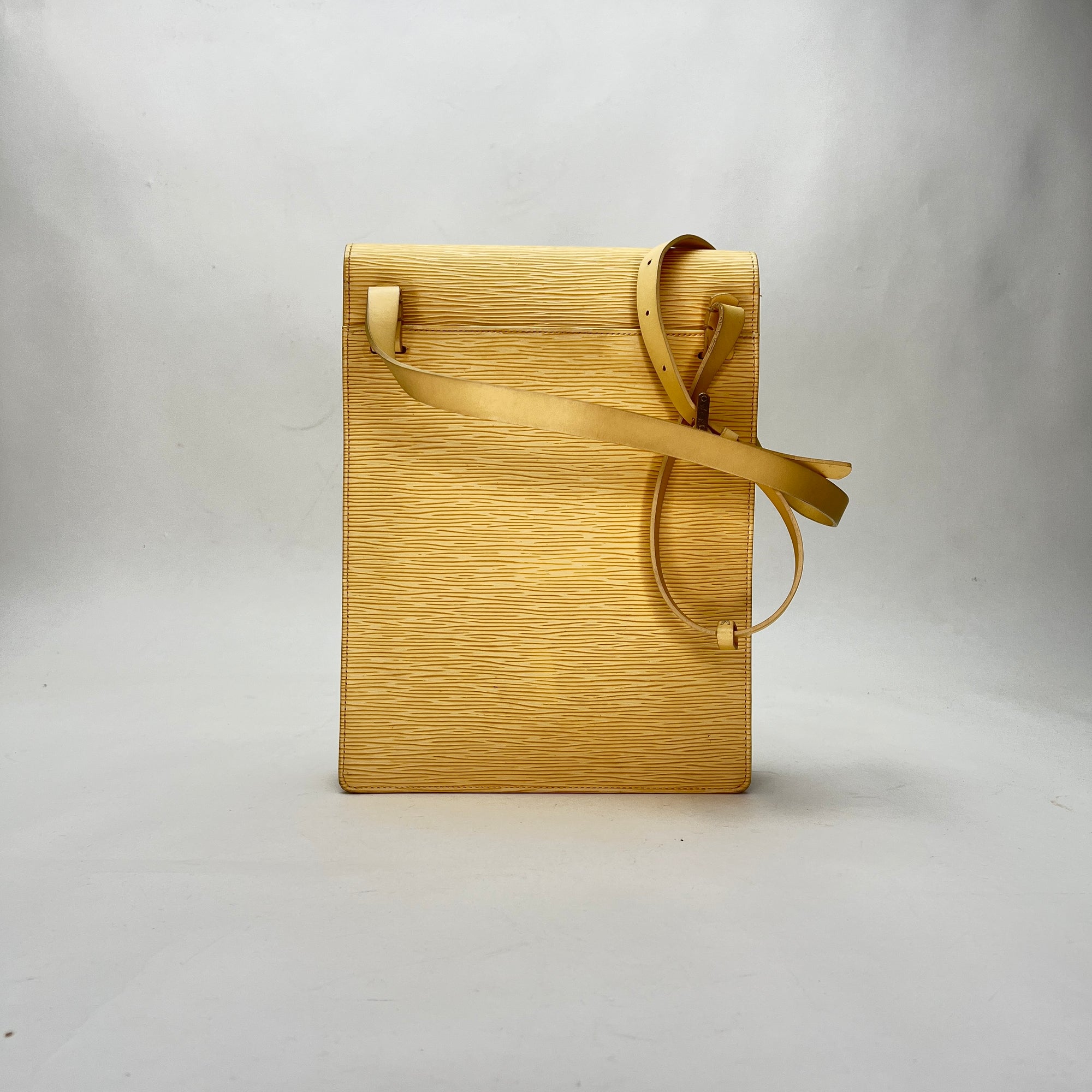 Ramatuelle Yellow Shoulder Bag in Epi Leather, Gold hardware