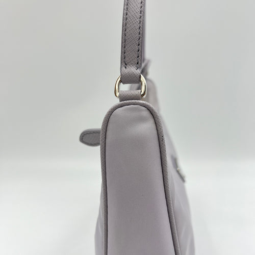 Re-Edition 2005 Purple Shoulder Bag in Re-Nylon, Silver hardware