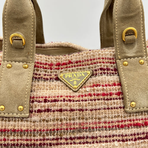 Canapa Large Multi-colour Tote Bag in Tweed, Gold hardware