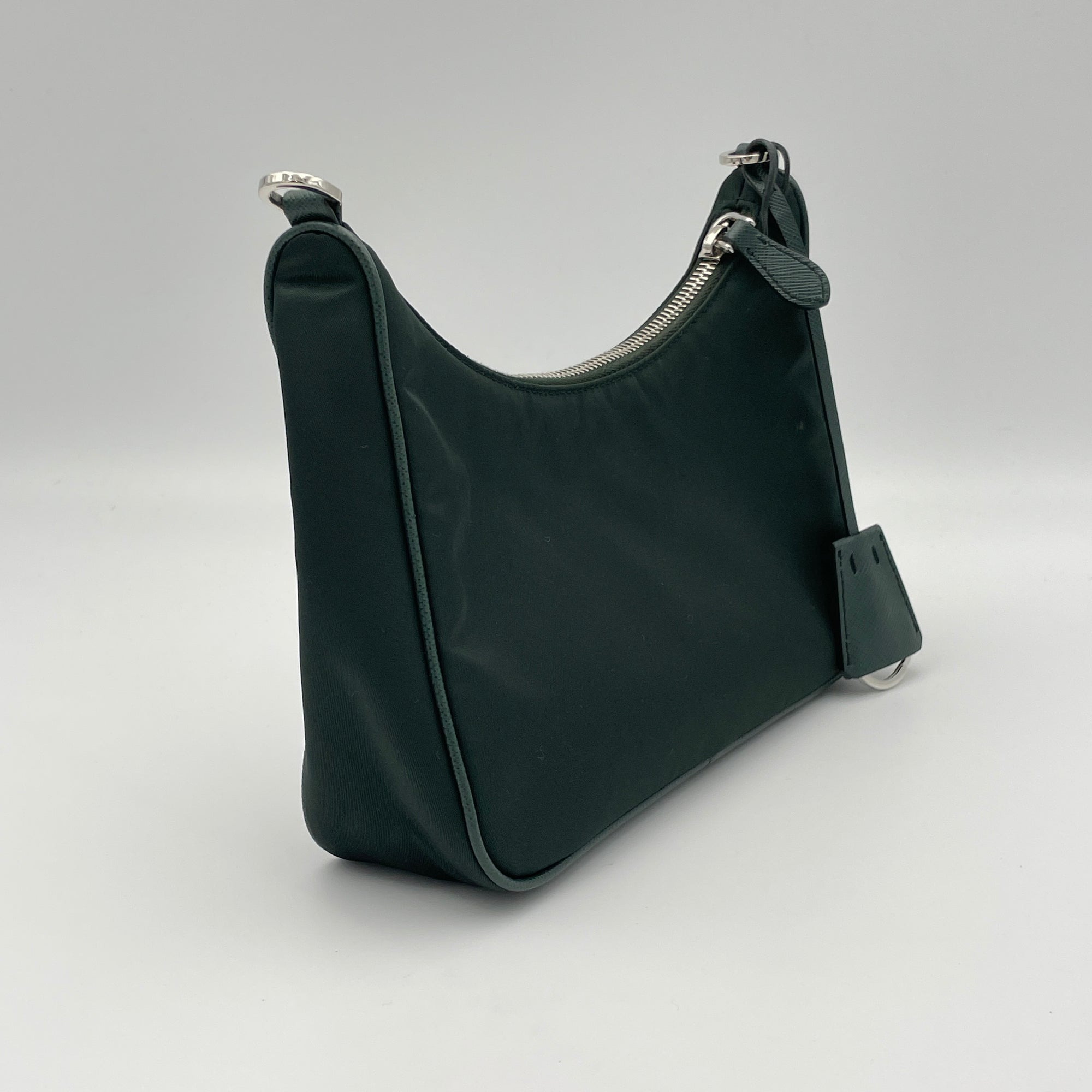 Re-edition 2005 Green Crossbody Bag in Re-Nylon, Silver hardware