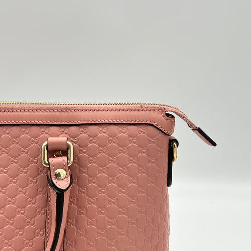 Guccissima Top Handle Bag Pink Top Handle Bag in Calfskin, Gold hardware