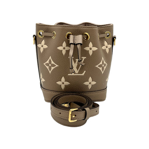 Noe Nano Bucket bag in Monogram Empreinte leather, Gold Hardware