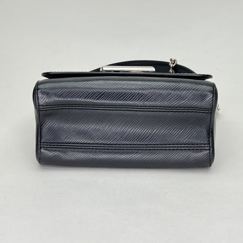 Twist PM Black Crossbody Bag in Epi Leather, Silver hardware