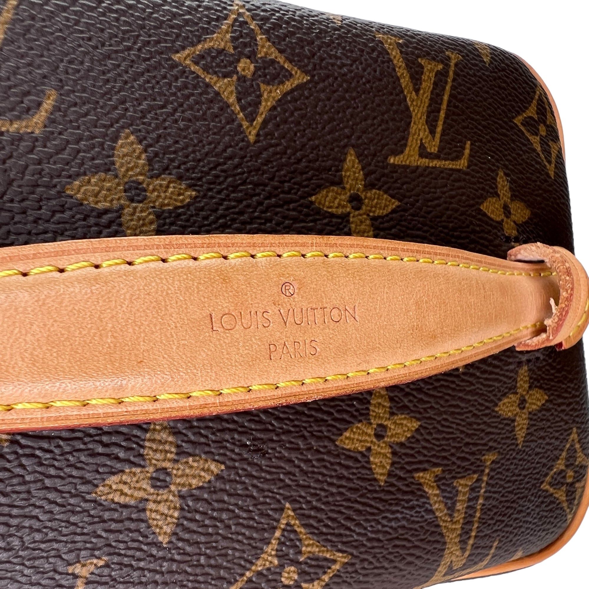 Nice Mini Brown Vanity Bag in Monogram Coated Canvas, Gold hardware