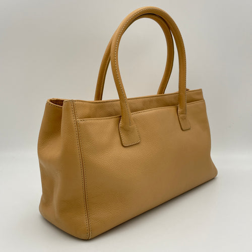 2.55 Beige Tote Bag in Calfskin, Silver hardware