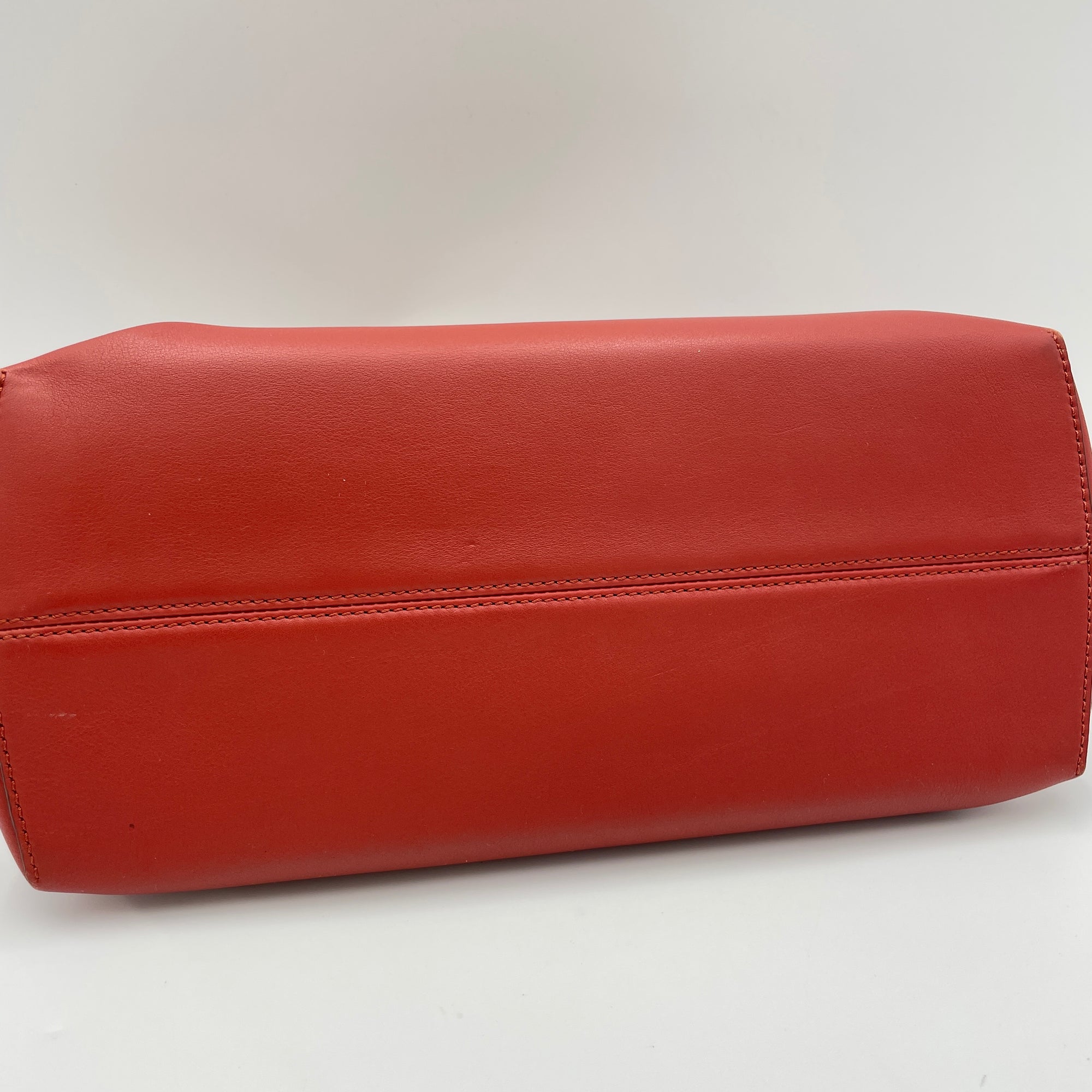 By The Way Large Red Top Handle Bag in Calfskin, Silver hardware