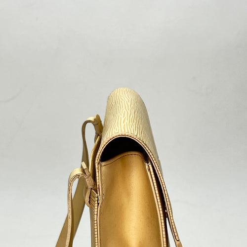 Ramatuelle Yellow Shoulder Bag in Epi Leather, Gold hardware