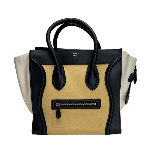 Luggage Top handle bag in Calfskin, Gold Hardware