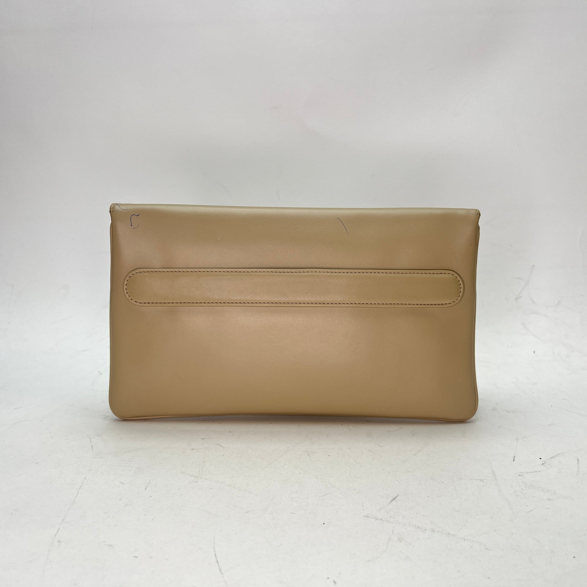 Diordouble Beige Clutch in Calfskin, Gold hardware