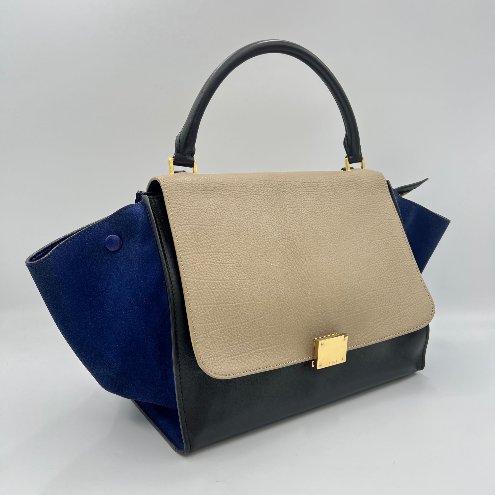 Trapeze Medium Multi-colour Top Handle Bag in Calfskin, Gold hardware