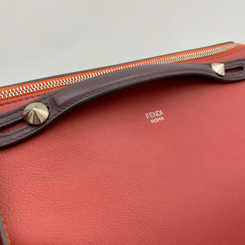 By The Way Large Red Top Handle Bag in Calfskin, Silver hardware