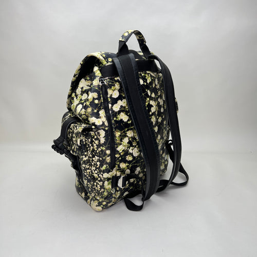 Floral Obsedia Multi-colour Backpack in Calfskin, Silver hardware