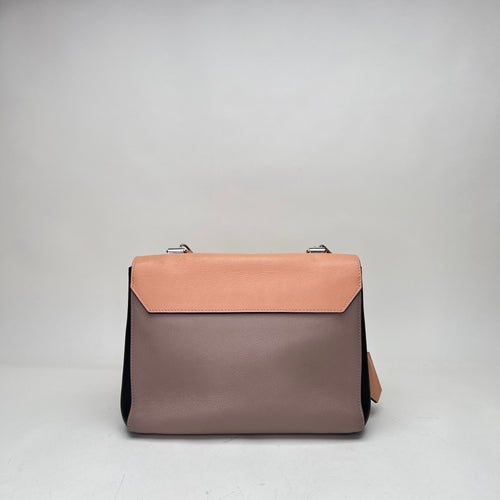 Lockme II Multi-colour Shoulder Bag in Calfskin, Silver hardware