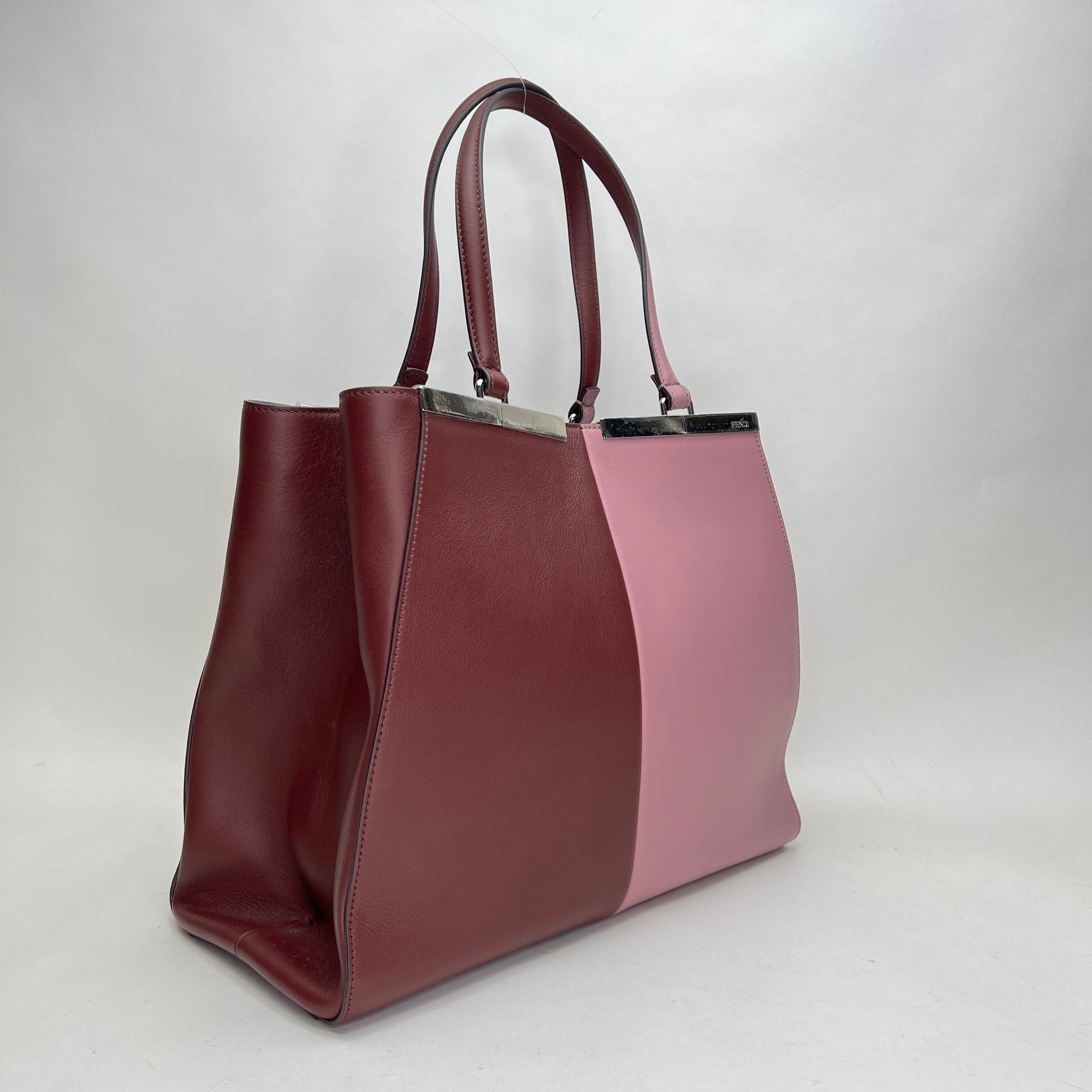 2Jours Medium Purple Top Handle Bag in Calfskin, Silver hardware