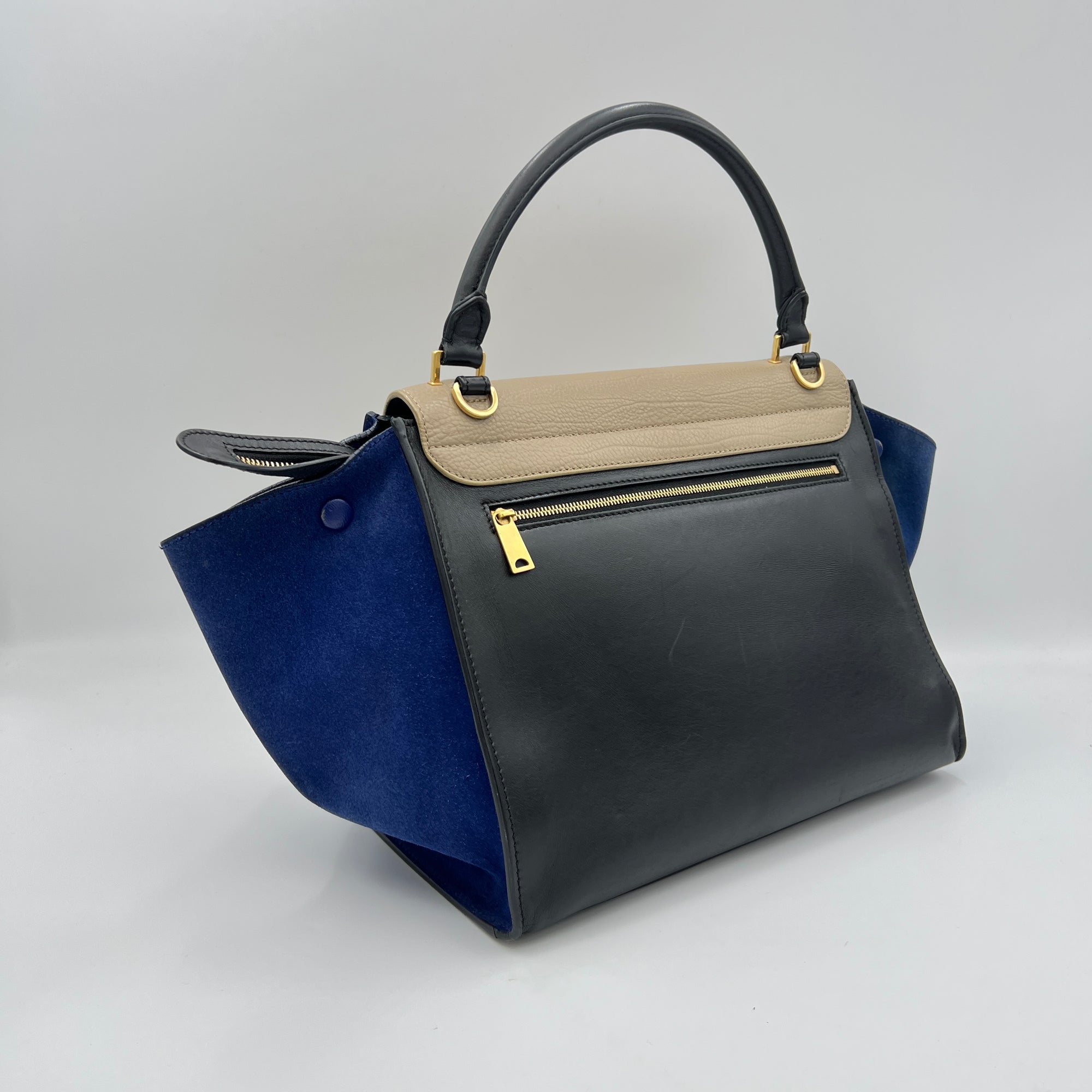 Trapeze Medium Multi-colour Top Handle Bag in Calfskin, Gold hardware