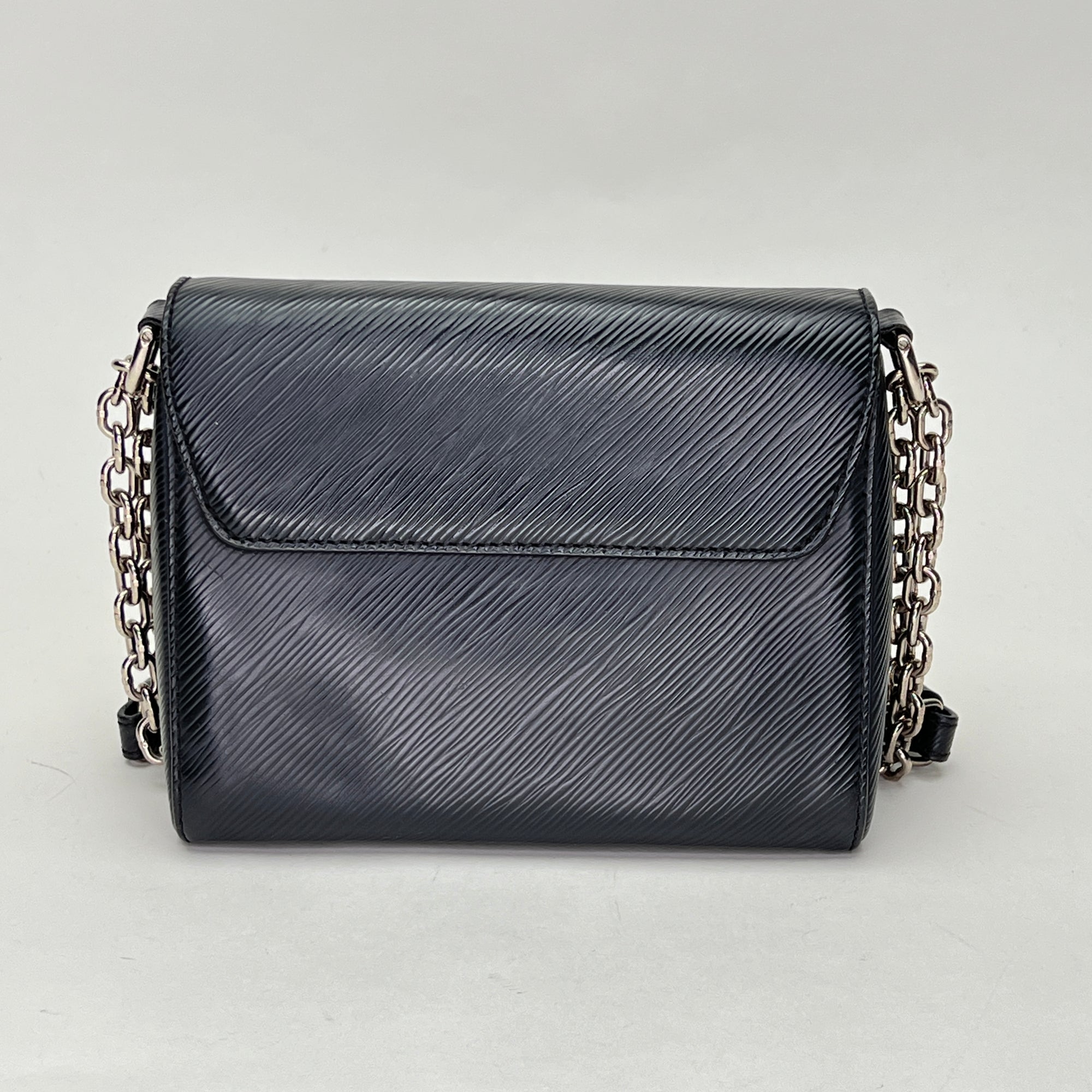 Twist PM Black Crossbody Bag in Epi Leather, Silver hardware