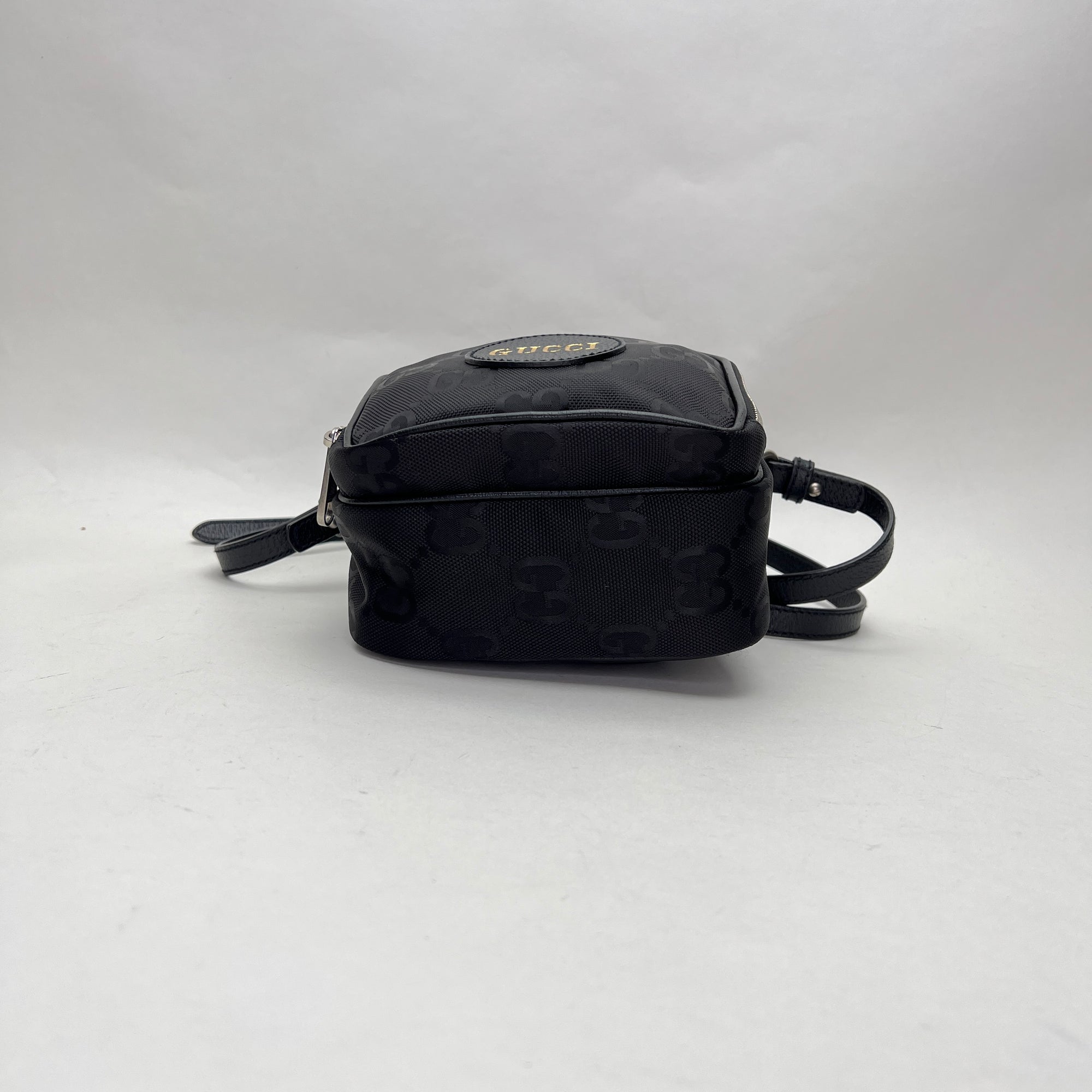 OFF THE GRID Black Crossbody Bag in Nylon, Silver hardware