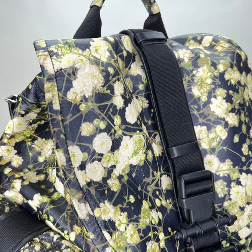 Floral Obsedia Multi-colour Backpack in Calfskin, Silver hardware