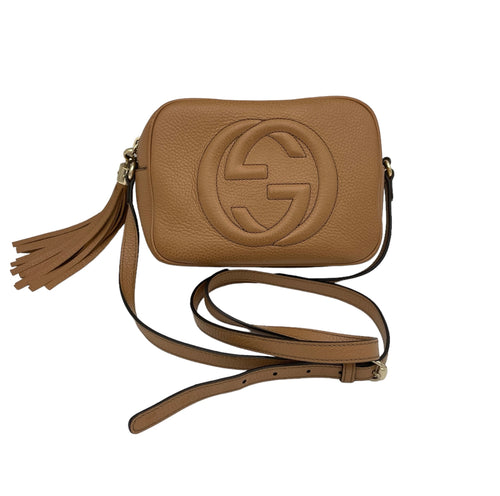 Soho Small Crossbody bag in Calfskin, Light Gold Hardware