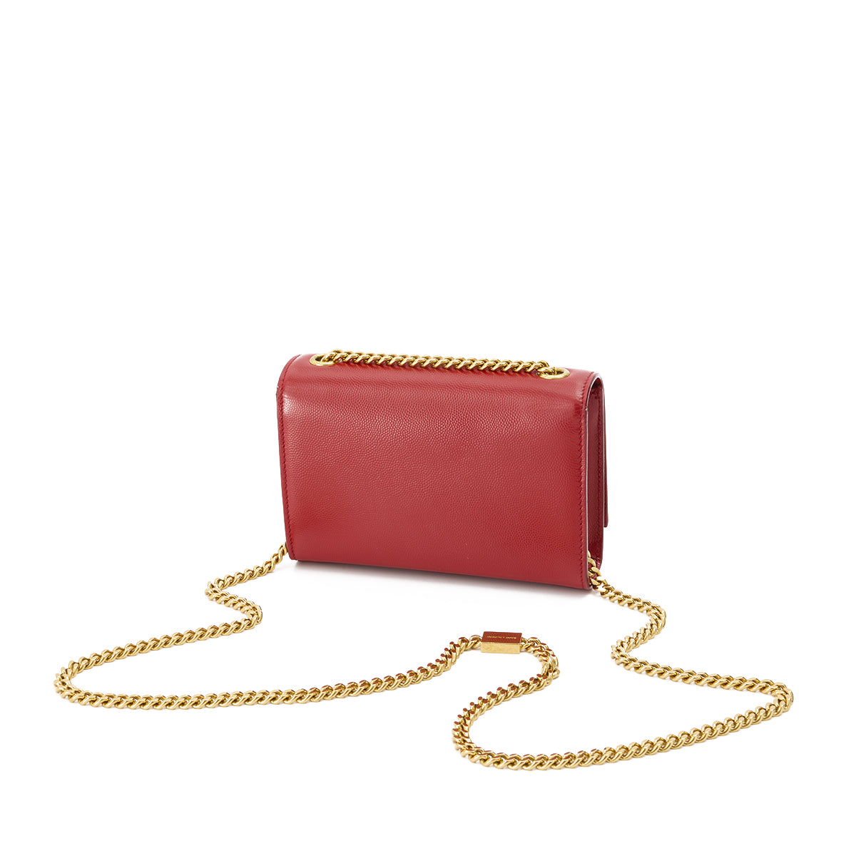 Kate Mini Red Shoulder Bag in Caviar Leather, Gold hardware