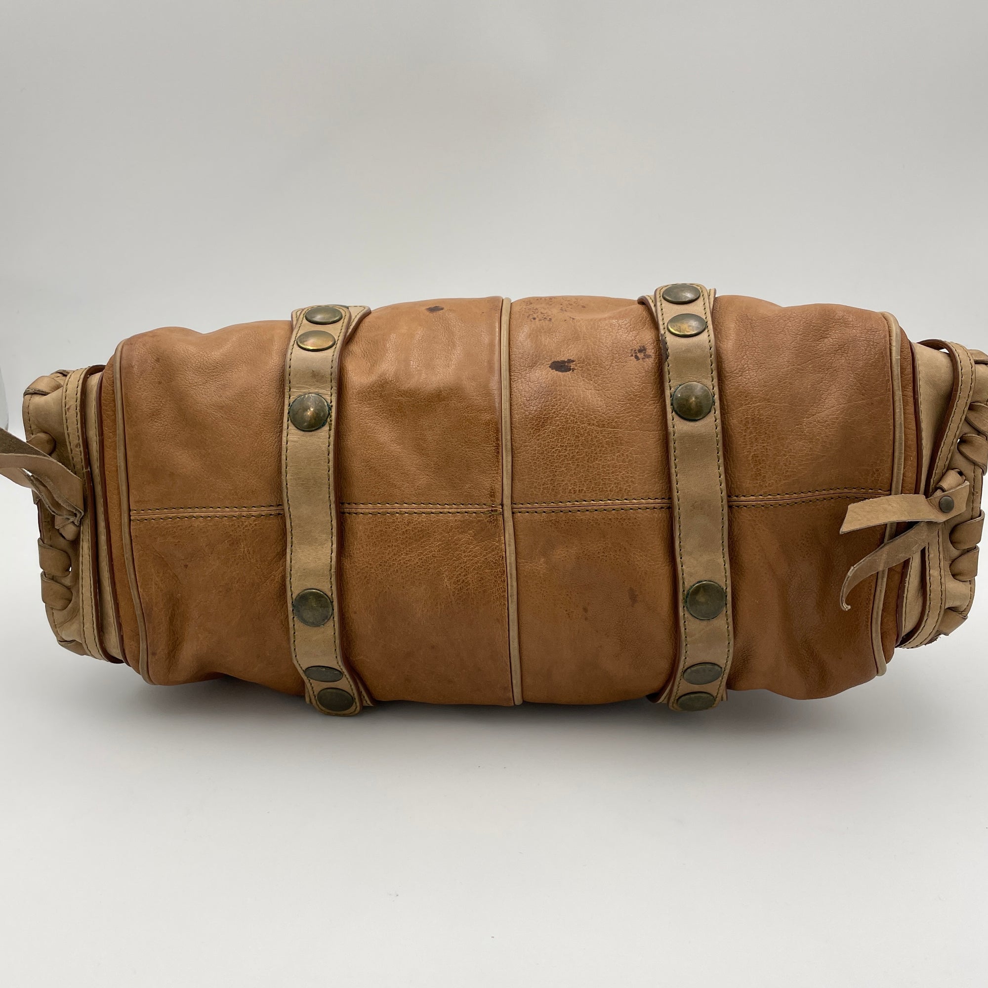 Silverado Shoulder bag Brown Shoulder Bag in Cowhide Leather, Antique Brass hardware