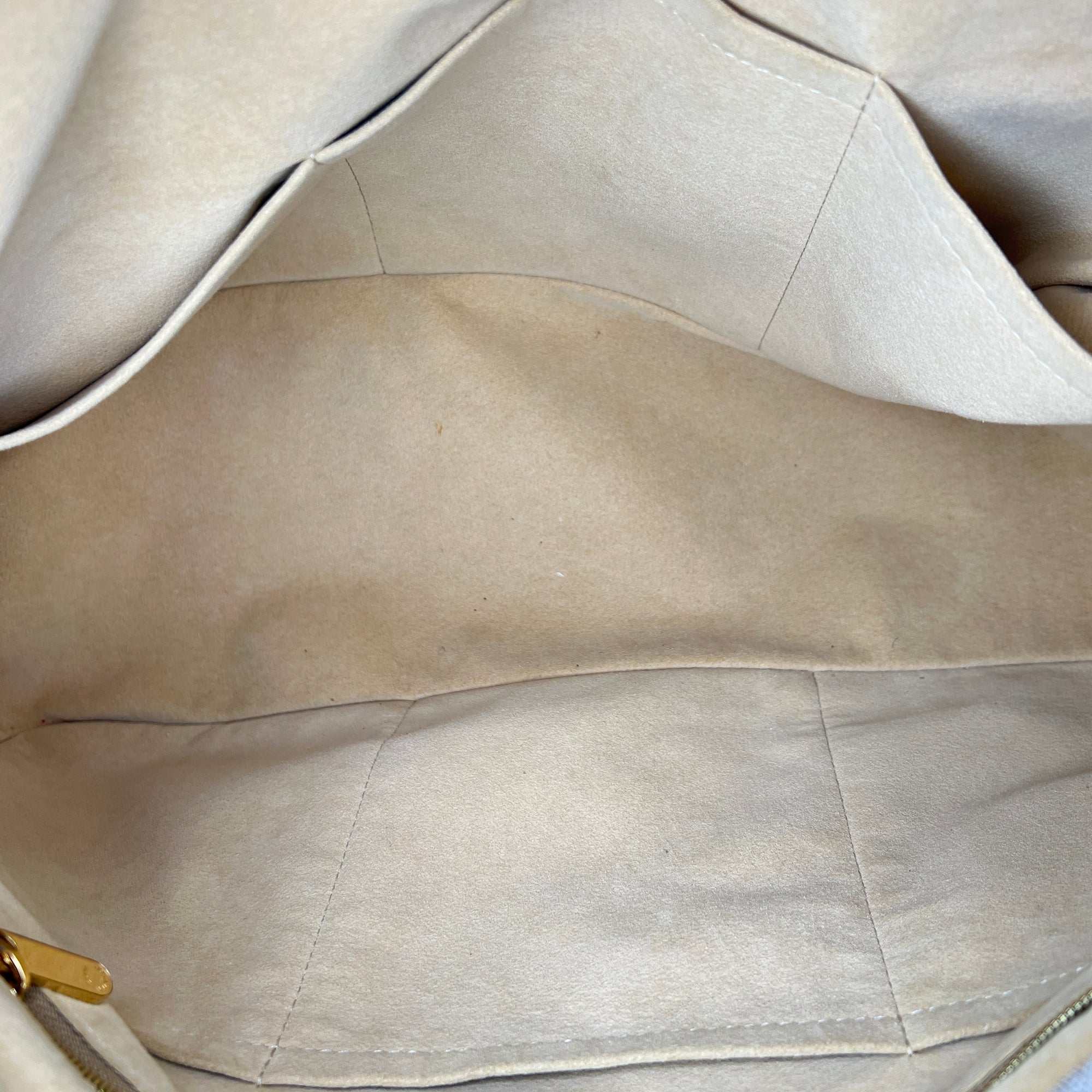 Artsy Beige Top Handle Bag in Coated Canvas, Gold hardware