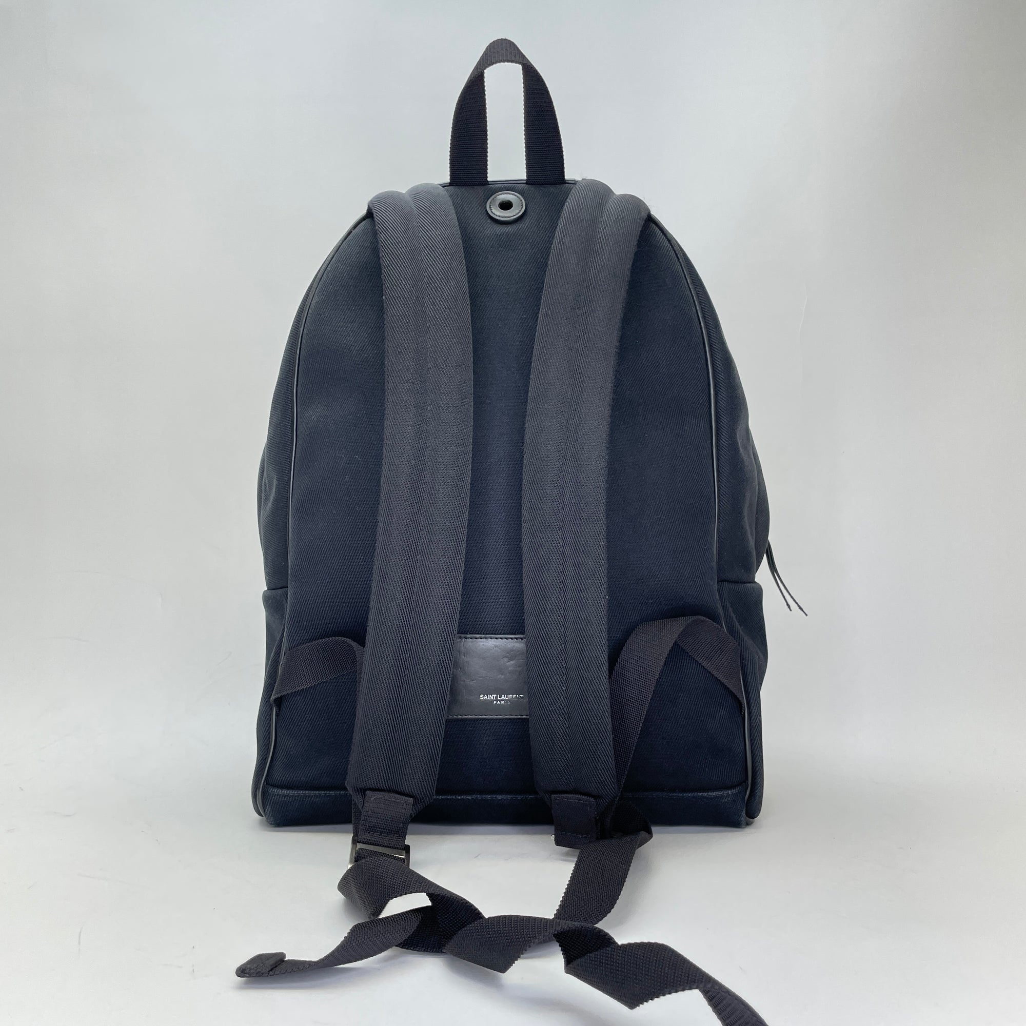 Star Black Backpack in Canvas, Silver hardware