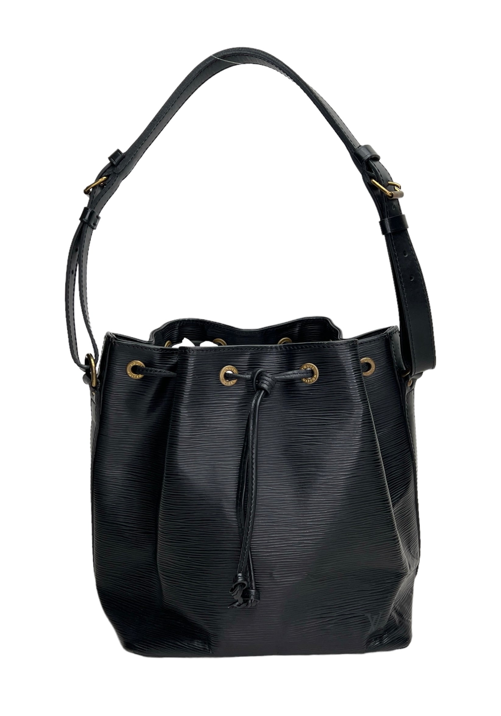 Noe Petit Black Bucket Bag in Epi Leather, Gold hardware