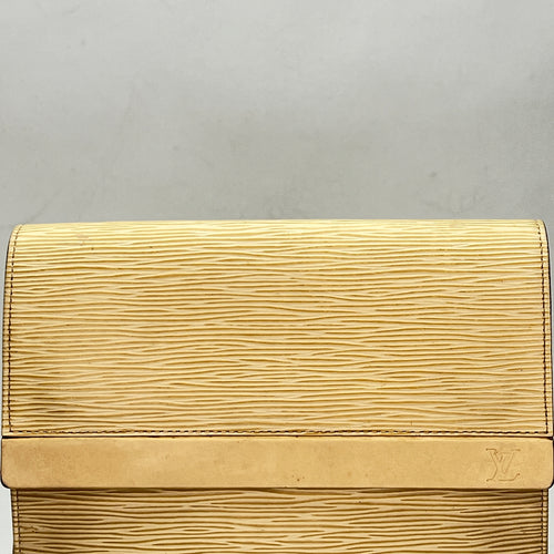 Ramatuelle Yellow Shoulder Bag in Epi Leather, Gold hardware