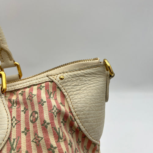 Marina Mini Lin Top handle bag in Jacquard, Gold Hardware