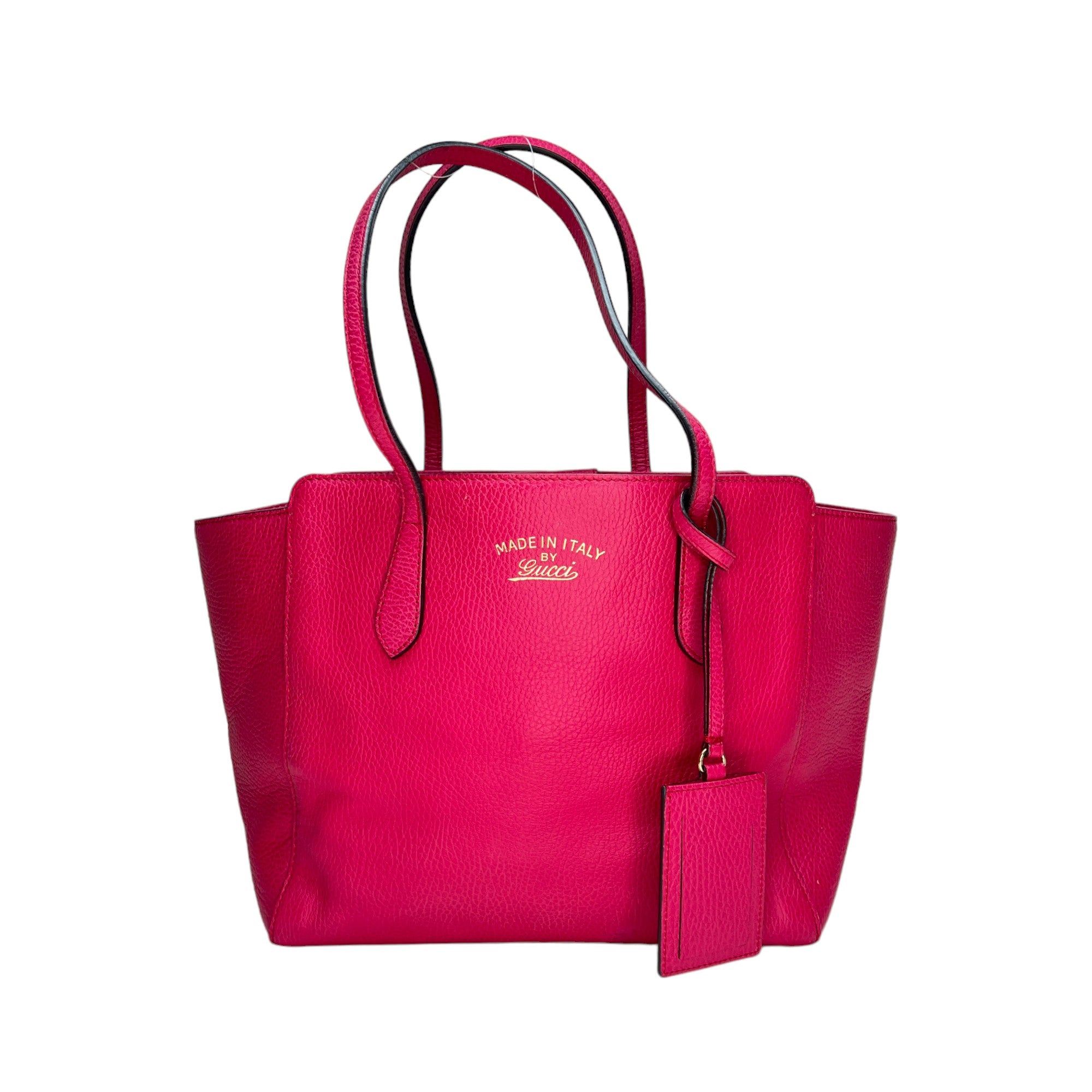 Shopping Pink Shoulder Bag in Calfskin, Gold hardware