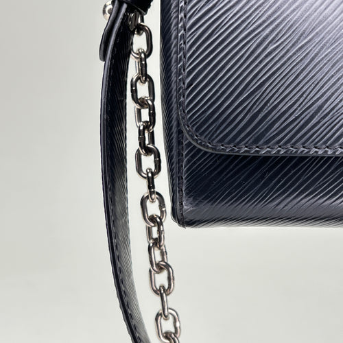 Twist PM Black Crossbody Bag in Epi Leather, Silver hardware