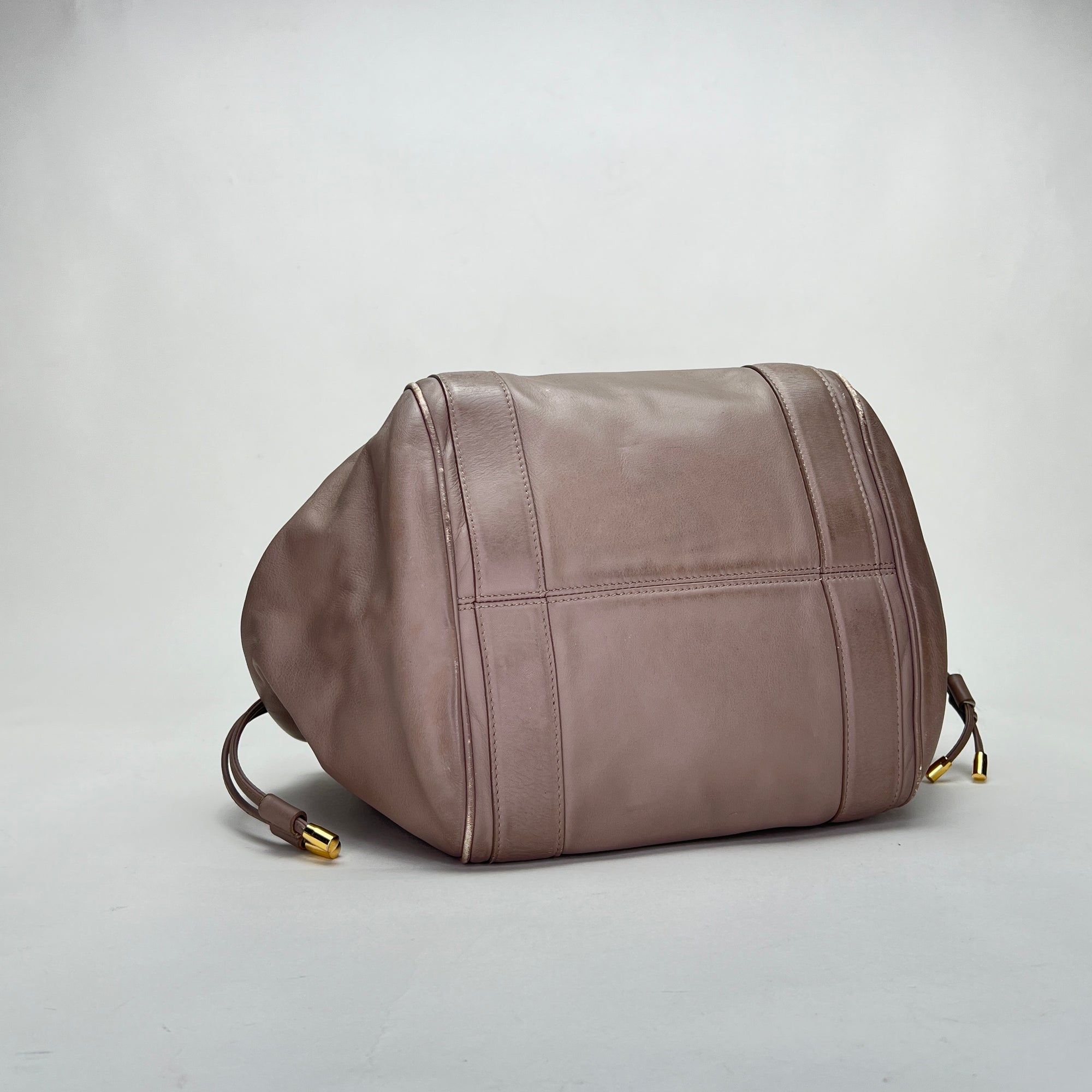 Vara Brown Top Handle Bag in Calfskin, Gold hardware