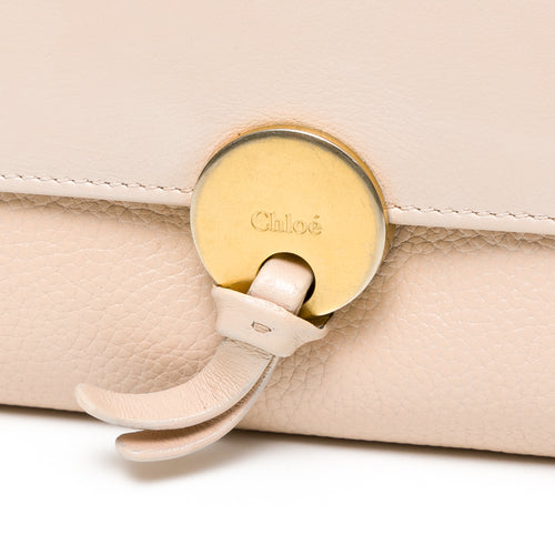 Indy Long Pink Wallet in Calfskin, Gold hardware