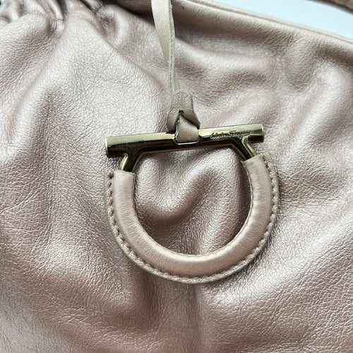 Ottavia Pink Top Handle Bag in Calfskin, Silver hardware