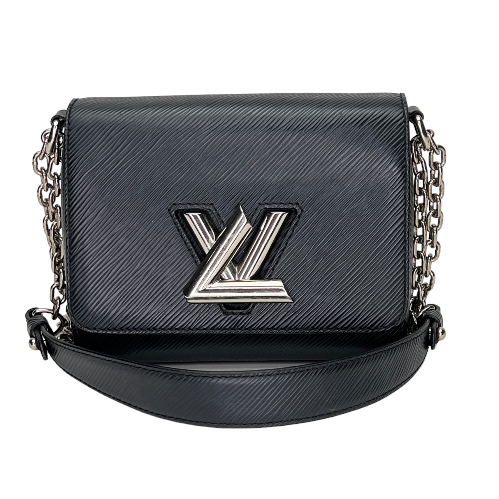 Twist PM Black Crossbody Bag in Epi Leather, Silver hardware