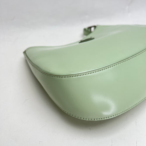 Cleo Green Shoulder Bag in Calfskin, Silver hardware