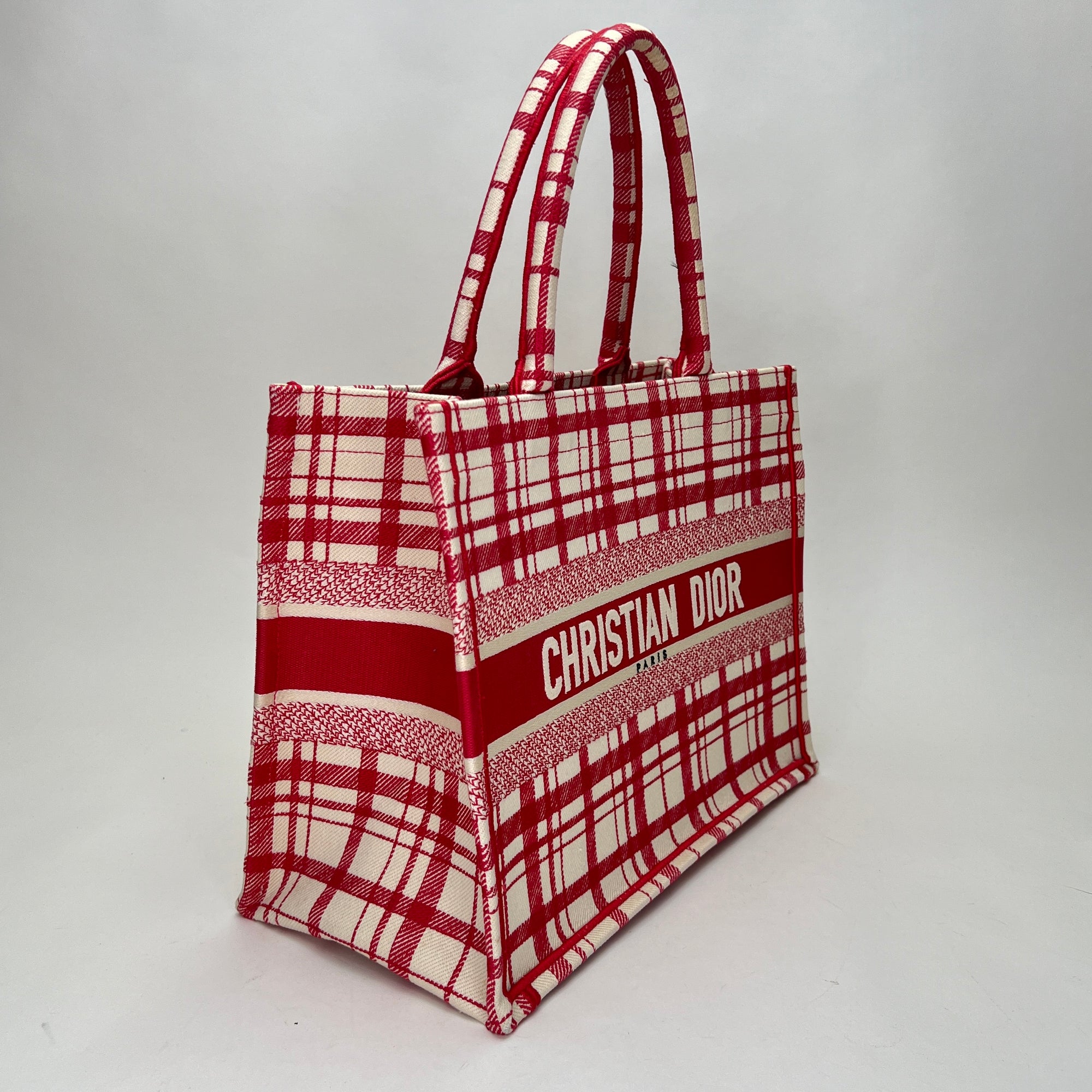 Book Tote Medium Red Tote Bag in Canvas