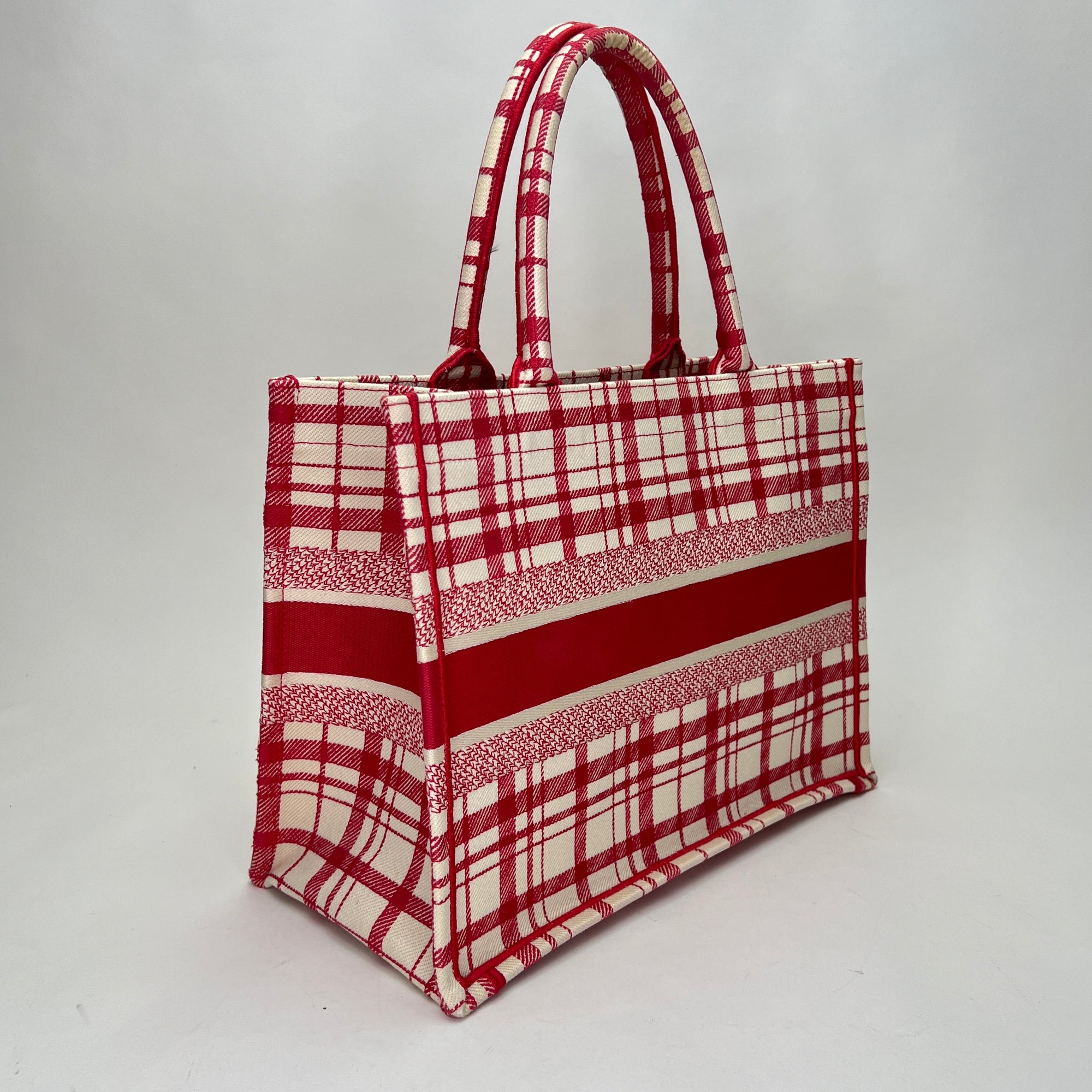 Book Tote Medium Red Tote Bag in Canvas