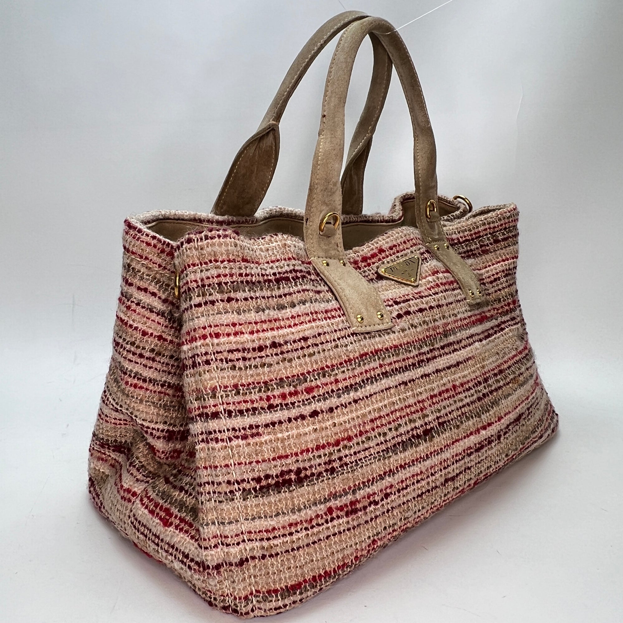 Canapa Large Multi-colour Tote Bag in Tweed, Gold hardware