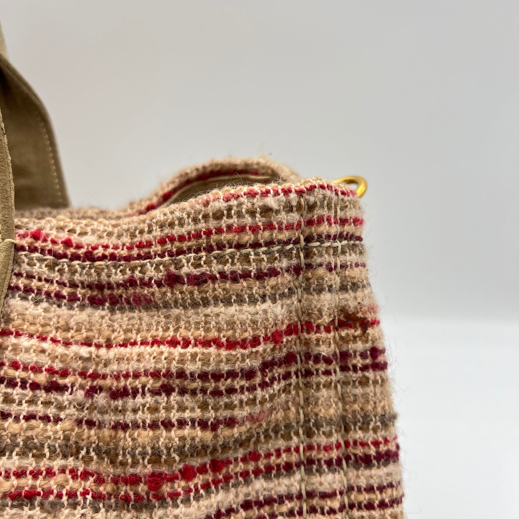 Canapa Large Multi-colour Tote Bag in Tweed, Gold hardware